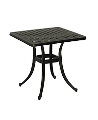 Mondawe Outdoor Cast Aluminum Square Dining Table