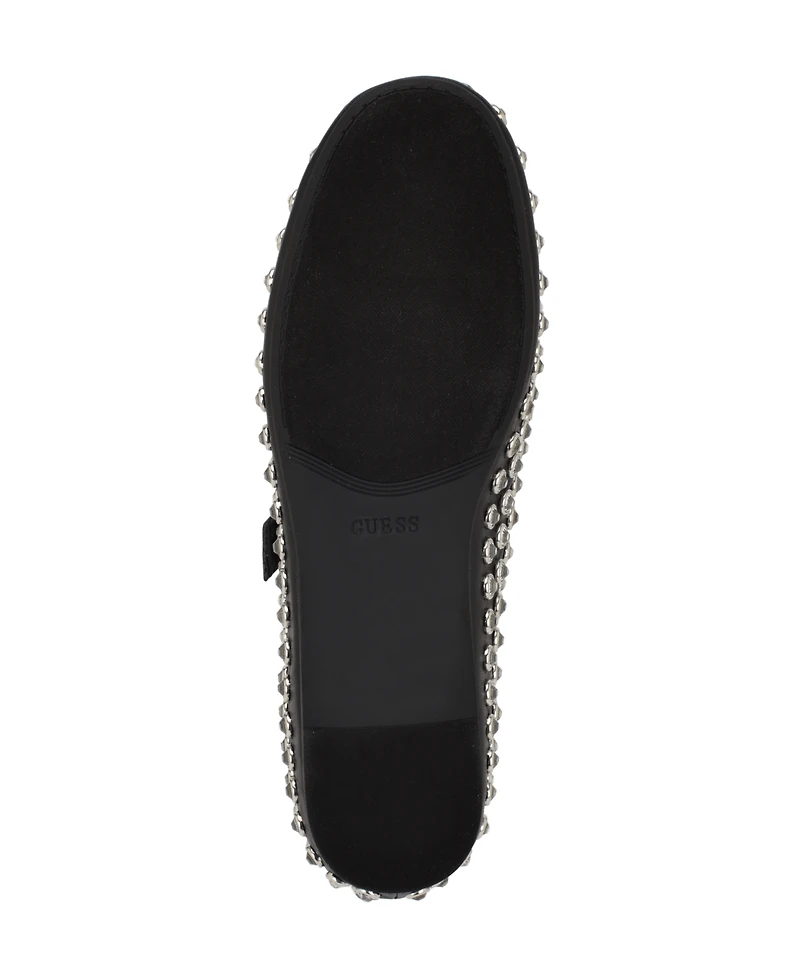 Guess Women's Kalidal Rhinestone Mary Jane Ballet Flats