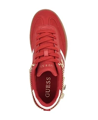 Guess Women's Naoko Charm Lace-Up Court Sneakers
