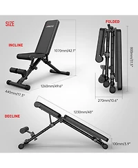 Joroto MD35 Adjustable Weight Bench 8x4x3x2 Positions- 700 Pounds Load Foldable Strength Training Benches for Full Body Workout Bench Press (With Fast