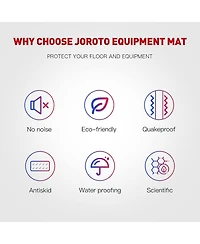 Joroto Exercise Equipment Mat - Treadmill Mat, Exercise Bike Mat, Fitness Mat, Elliptical Mat, Jump Rope Mat, Gym Mat, Rowing Machine Mat (Large