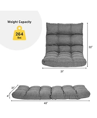 14-Position Adjustable Folding Lazy Gaming Sofa