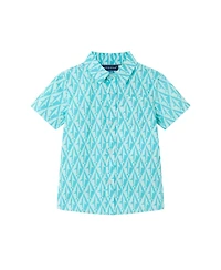 Andy & Evan Toddler Boys Toddler/Child Navy Limes Seersucker Buttondown Shorts Set