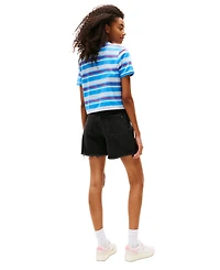 Tommy Jeans Women's Regular Fit Script Stripe Logo Tee