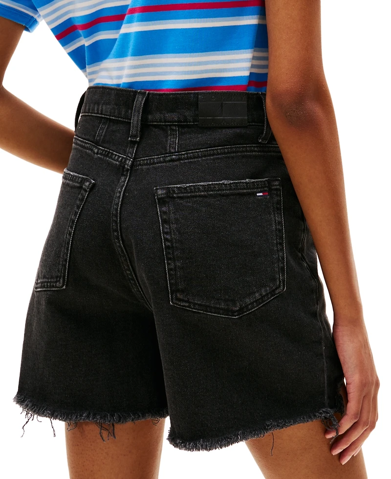 Tommy Jeans Women's Mom Cut-Off Denim Shorts