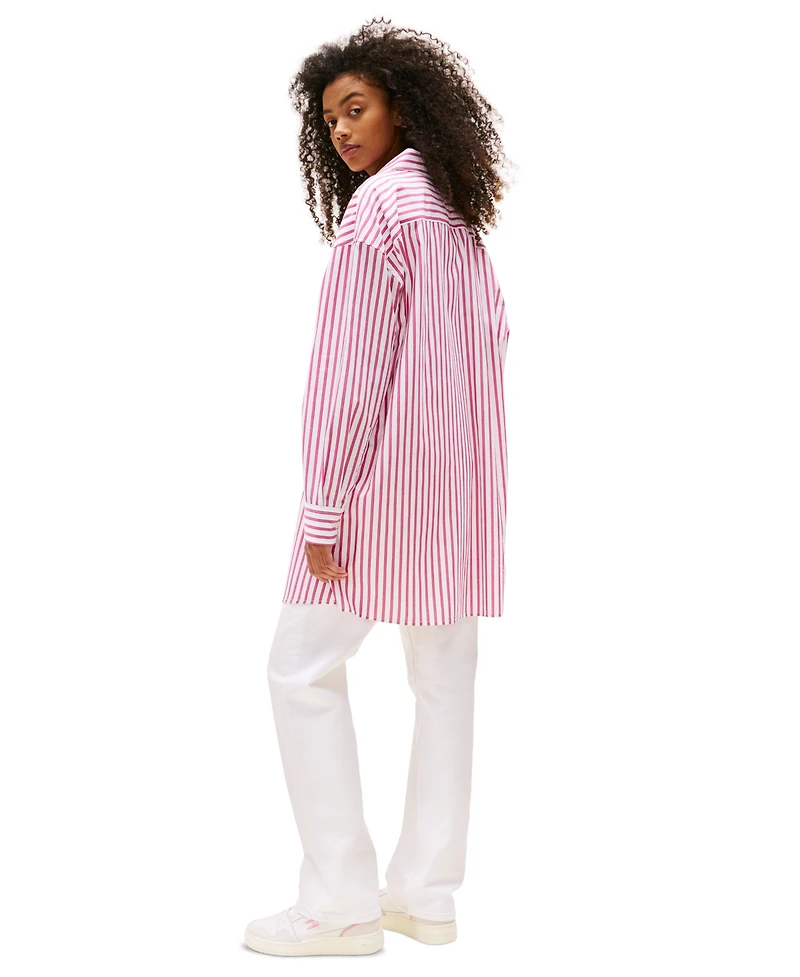 Tommy Jeans Women's Cotton Oversized Mini Shirt Dress