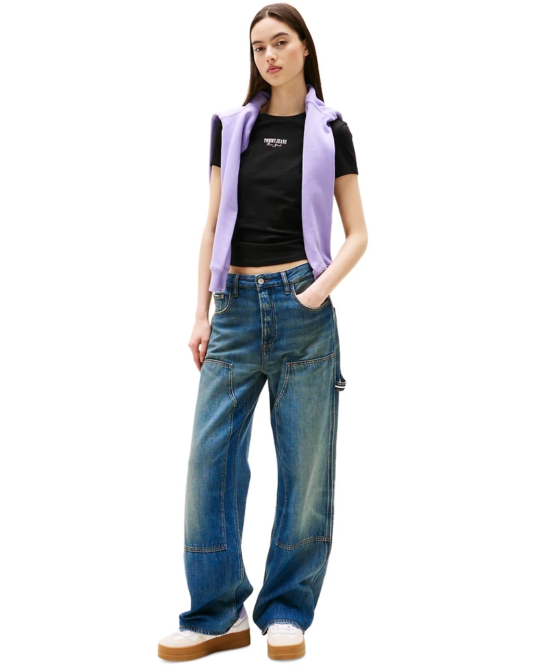 Tommy Jeans Women's Slim-Fit Essential Logo Graphic T-Shirt