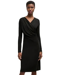 Boss by Hugo Women's Stretch Crepe Wrap-Front Dress