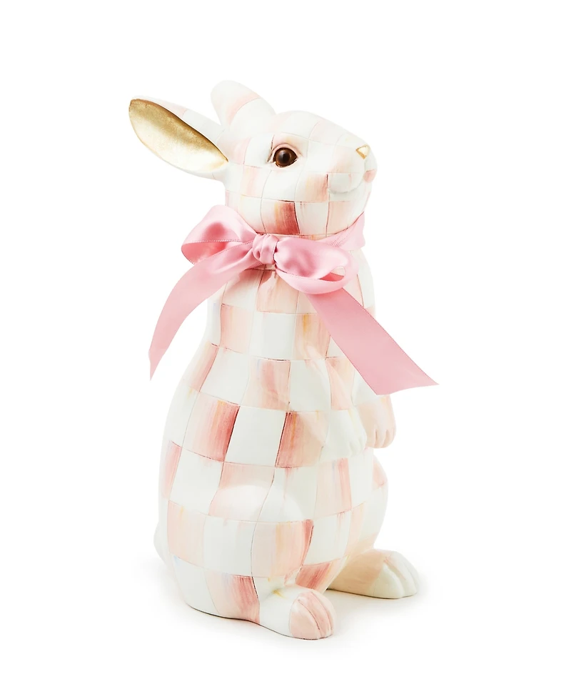 Mackenzie-Childs Rosy Check Standing Bunny Figurine