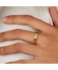 Sterling Silver 14K Gold Plated Fiery Dragon Ring - 7