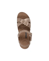 Gc Shoes Women's Faye Floral Strappy Flat Sandals