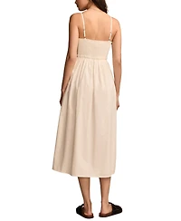 Lucky Brand Women's Empire Corset Poplin Midi Dress