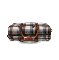 Quasar Leather Tweed Duffle Bag