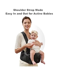 Sunveno 3 in 1 Ergonomic Baby Carrier with Hip Seat for Newborns and Toddlers 20 lbs and Up with Large Weight Capacity for All Season Use