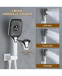 Casainc Pressure-balanced Valve Included All-In-One Kit with Rough In-Valve Thermostatic Shower System