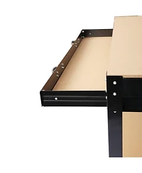 Steel Workbench Tool Storage Work Bench Workshop Tools Table W/Drawer and Peg Board 63"