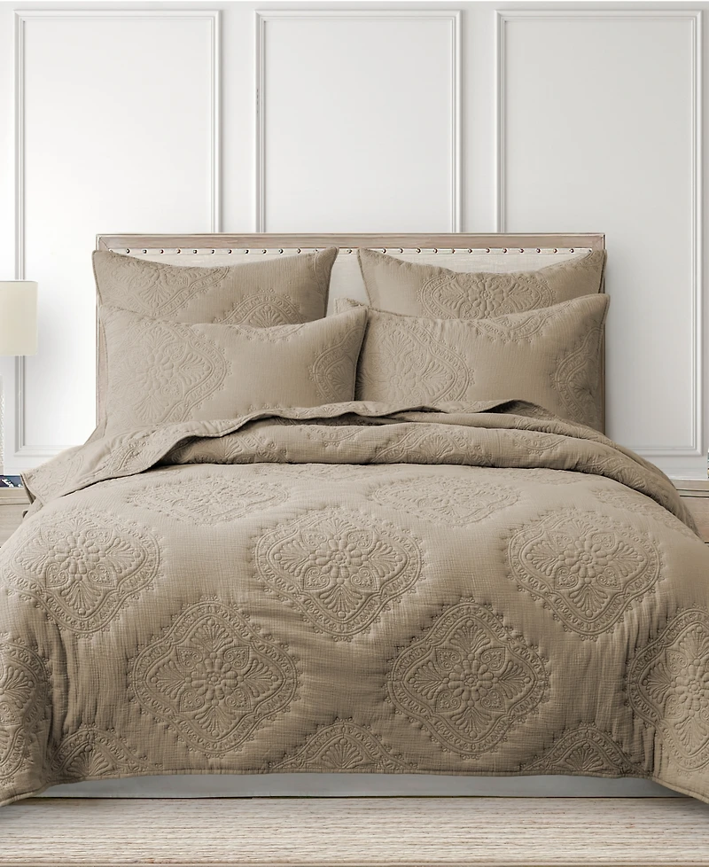 Levtex Muslin Stitch 2-Pc. Sham Set, European