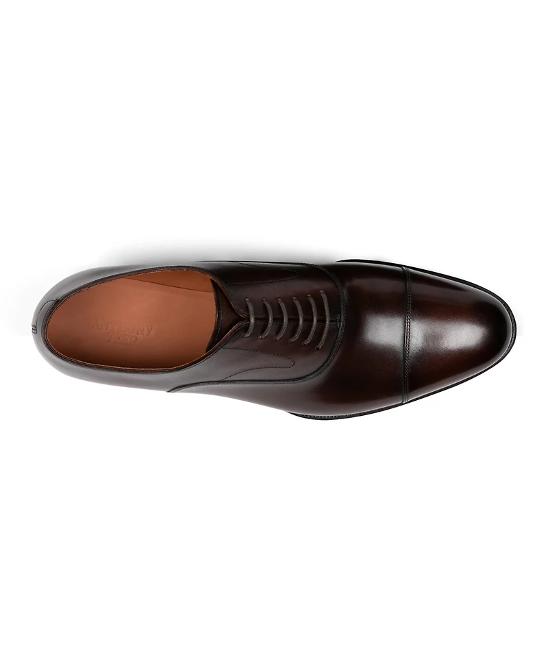 Anthony Veer Men's Regent Cap Toe Leather Oxford Dress Shoes