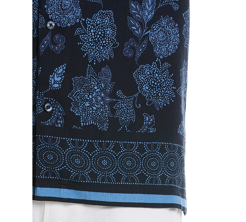 Cubavera Men's Classic-Fit Textured Paisley Button-Down Camp Shirt