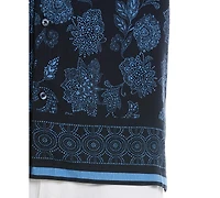 Cubavera Men's Classic-Fit Textured Paisley Button-Down Camp Shirt