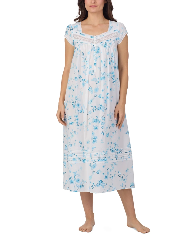 Eileen West Women's Cotton Cap-Sleeve Ballet Nightgown