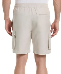 Cubavera Men's 8" Drawstring Linen Cargo Shorts