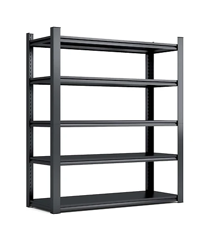 78"H 5 Tier Metal Shelves for Storage Garage Shelving 2000LBS Heavy Duty Storage Shelves Adjustable Garage Shelf Industrial Shelving Unit Storage Util