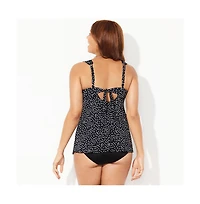 Swimsuits for All Women's Longer Length Twist Front Tankini Top
