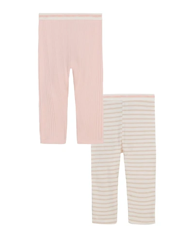 Calvin Klein Baby Girls 2-Pack Combed Pull-Up Pants