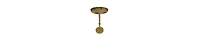 Modern Iron Side Table with Round Tray Top and Column Support