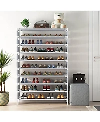 Tribesigns 10 Tiers Shoe Rack, Large Capacity Shoe Organizer, Shoe Shelf for 50 Pair, Large Shoe Rack