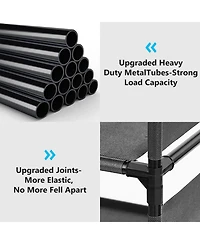 Tribesigns 10 Tiers Enterway Shoe Rack, Large Capacity Home Tall Metal Storage Organizer for 50 Pairs, Space Saving Organization