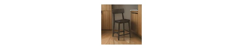 Curved Back Counter Stool – Rubberwood Chair for Kitchen & Bar
