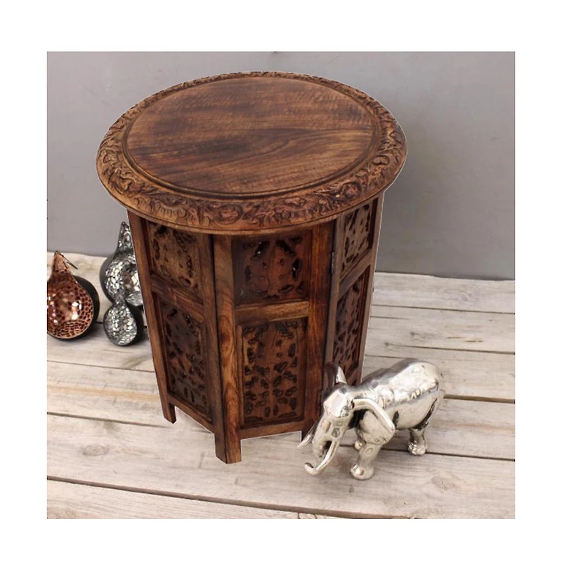 Folding Accent Table for Stylish and Space-Saving Convenience