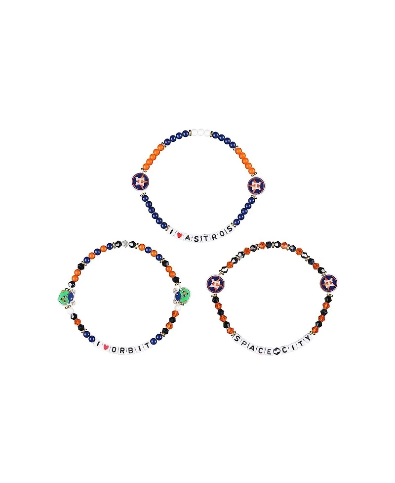 Foco Houston Astros Friendship Bracelet, Set of 3