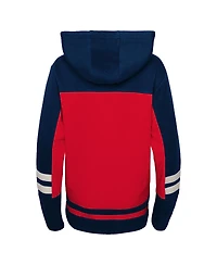 Outerstuff Big Boys and Girls Red Washington Capitals Revisited Lace-Up V-neck Pullover Hoodie