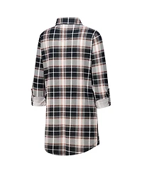 Concepts Sport Women's Black Cincinnati Bengals Ashford Plaid Knit Nightshirt