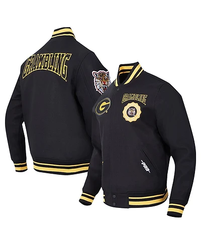 Pro Standard Men's Black Grambling Tigers Crest Wool Full-Zip Jacket