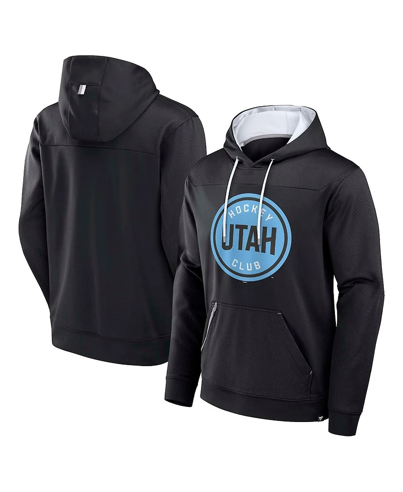Fanatics Men's Black Utah Hockey Club Defender Pullover Hoodie
