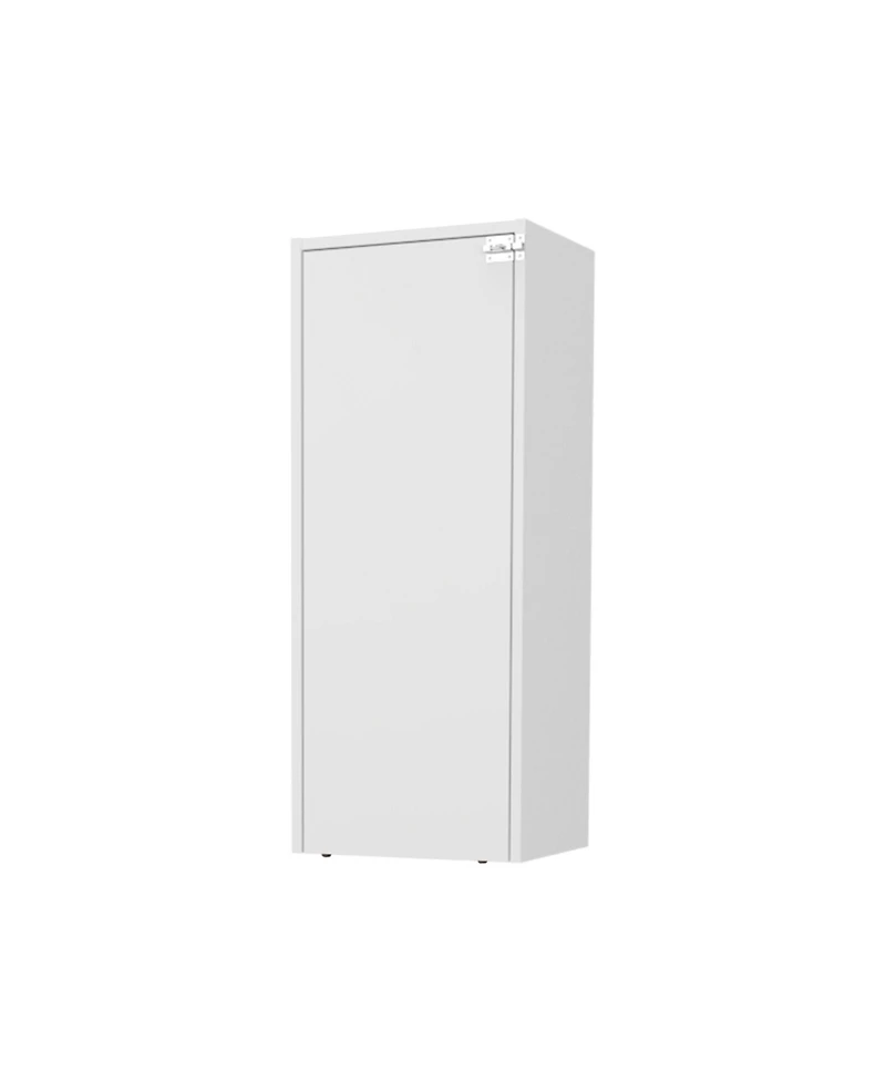 Fm Furniture Rincon Valley Folding Table with Storage, White