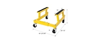 6 Step Folding step stool with bandwidth anti slip pedals and tool trays, lightweight and portable steel step stool
