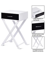 Modern X-Shape Accent Side End Table