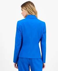 Le Suit Women's Crepe One-Button Straight-Leg Pantsuit, Regular & Petite