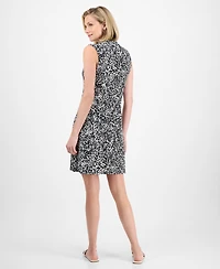 Jm Collection Women's Printed V-Neck Sleeveless Dress, Exclusively at Macy's