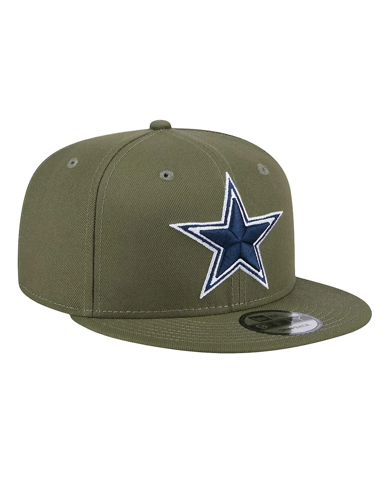 New Era Men's Olive Dallas Cowboys Main 9FIFTY Snapback Hat