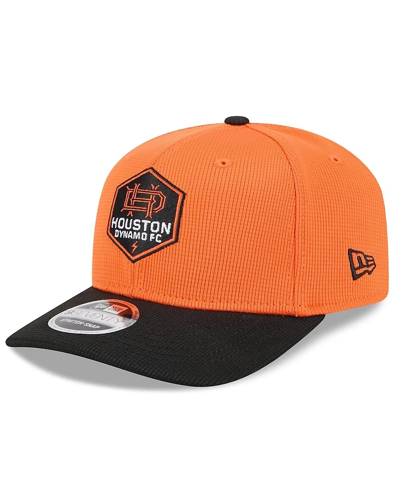 New Era Men's Orange/Black Houston Dynamo Fc 2025 Jersey Hook 9SEVENTY Stretch-Snap Hat