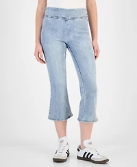 Dkny Jeans Petite High-Rise Cropped Flared-Leg Pull-On