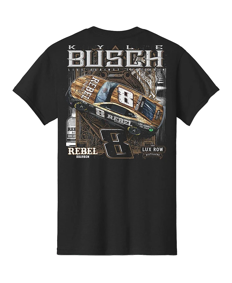 Richard Childress Racing Team Collection Men's Black Kyle Busch 8 Rebel T-Shirt