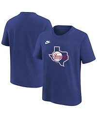Nike Big Boys and Girls Royal Texas Rangers Cooperstown Collection Team Logo T-Shirt