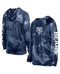 New Era Men's Navy Chicago Bears Realtree Xtreme Camo Raglan Long Sleeve Hooded Top